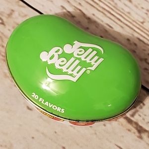 Jelly Belly jellybean tin green and white Small
